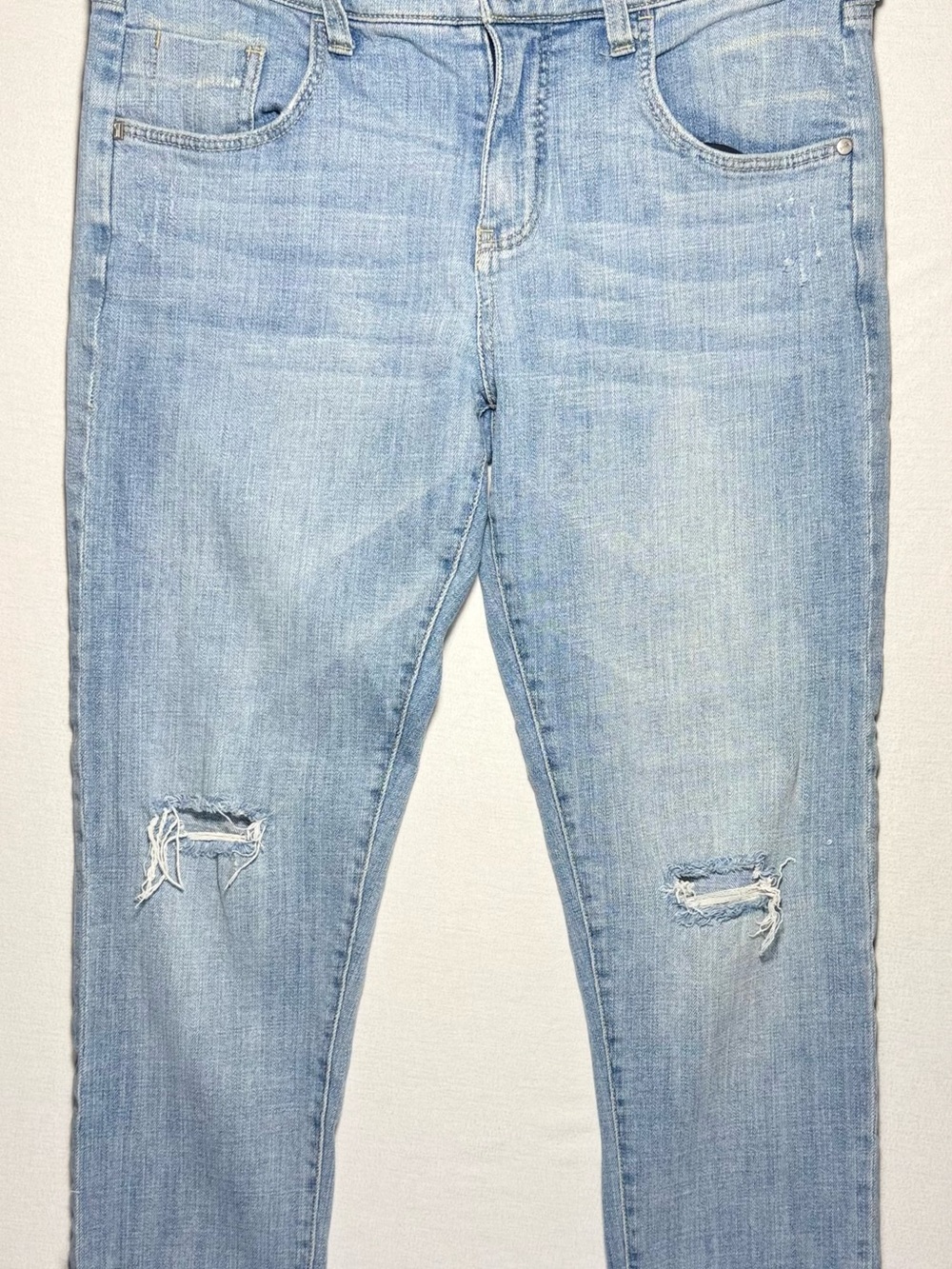 Pilcro and the Letterpress Light Blue Distressed Ankle Jeans